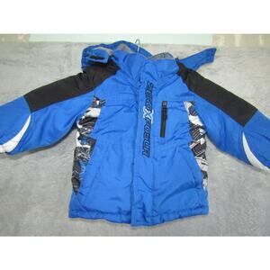 ZeroXposur Boys 18M Winter Jacket Blue Hooded Puffer Coat Snow Ski Warm Youth